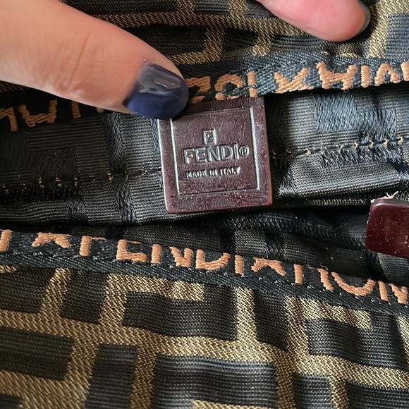 Mini fendi Zucca nylon tote bag - Picture 5 of 13